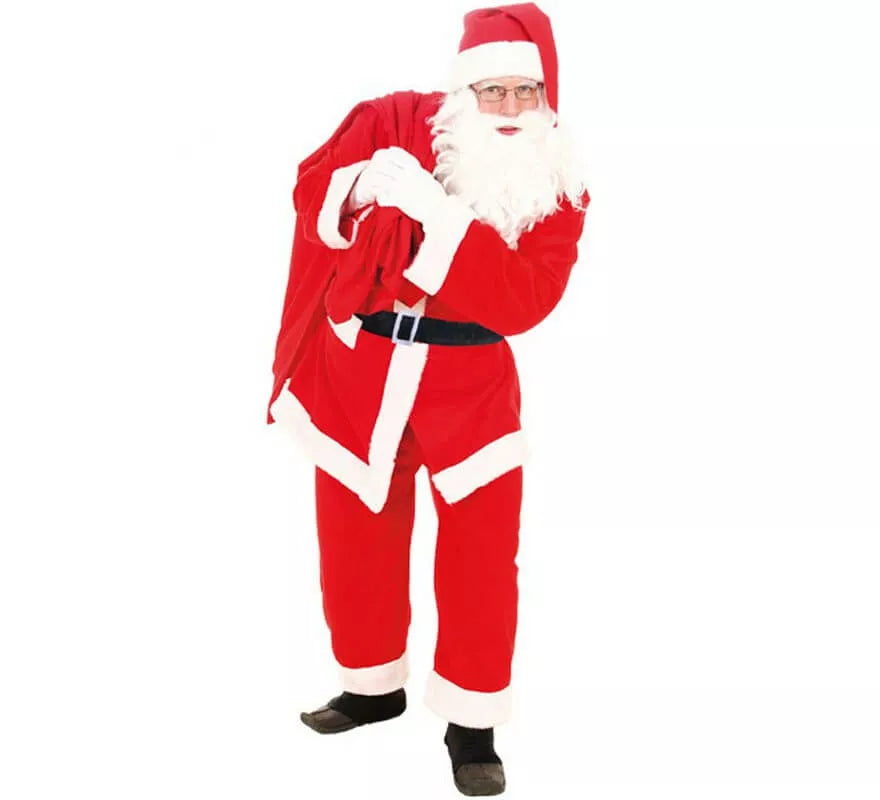 Translation missing: de.Disfraz de Papá Noel Terciopelo para adulto