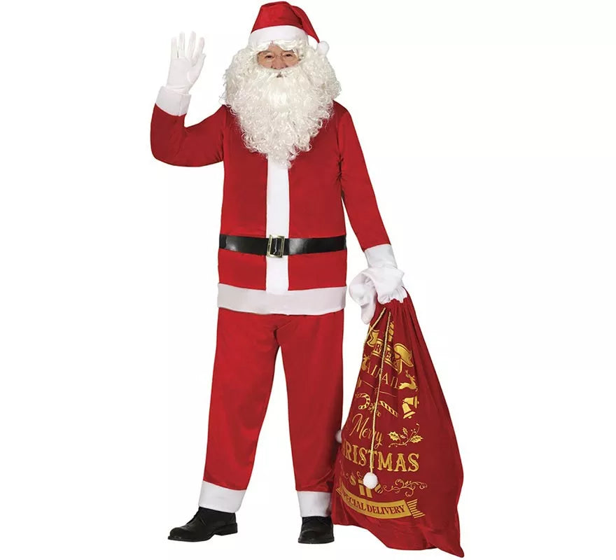 Translation missing: de.Disfraz de Papá Noel tradicional rojo para hombre