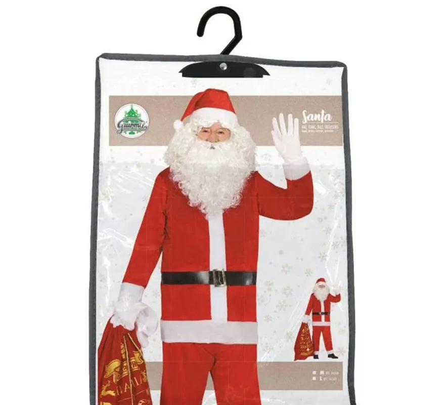 Disfraz de Papá Noel tradicional rojo para hombre