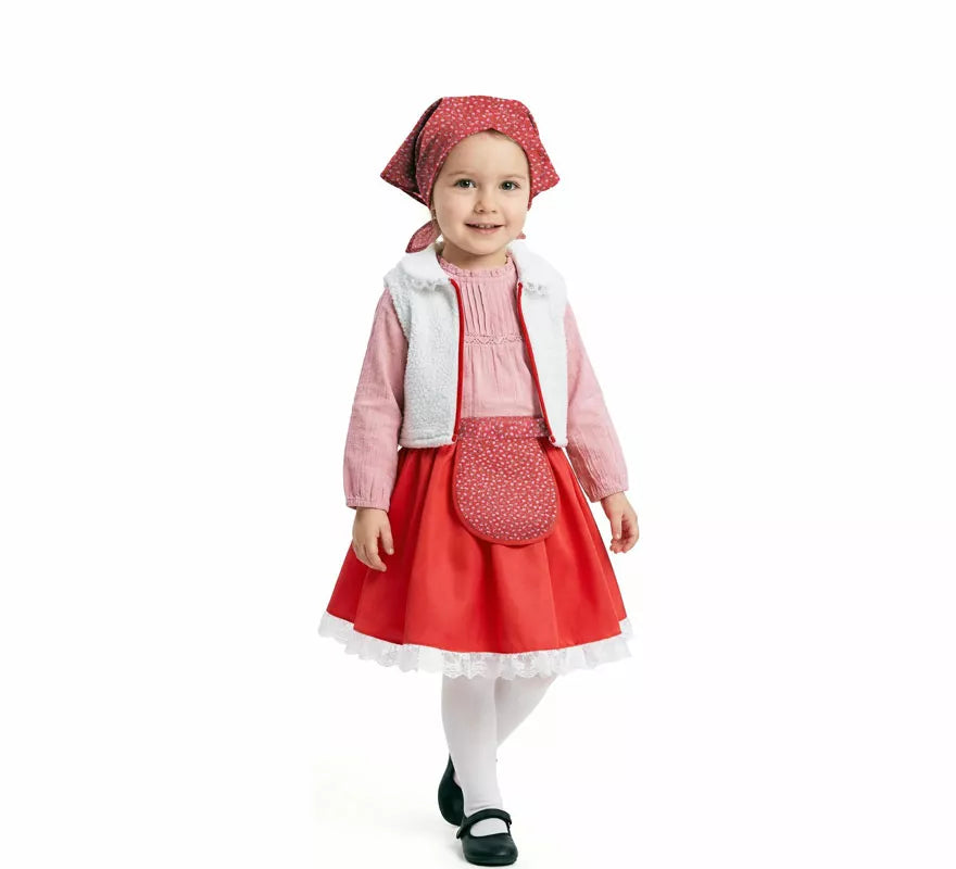 Translation missing: de.Disfraz de Pastorcita con Pañuelo rojo para niña