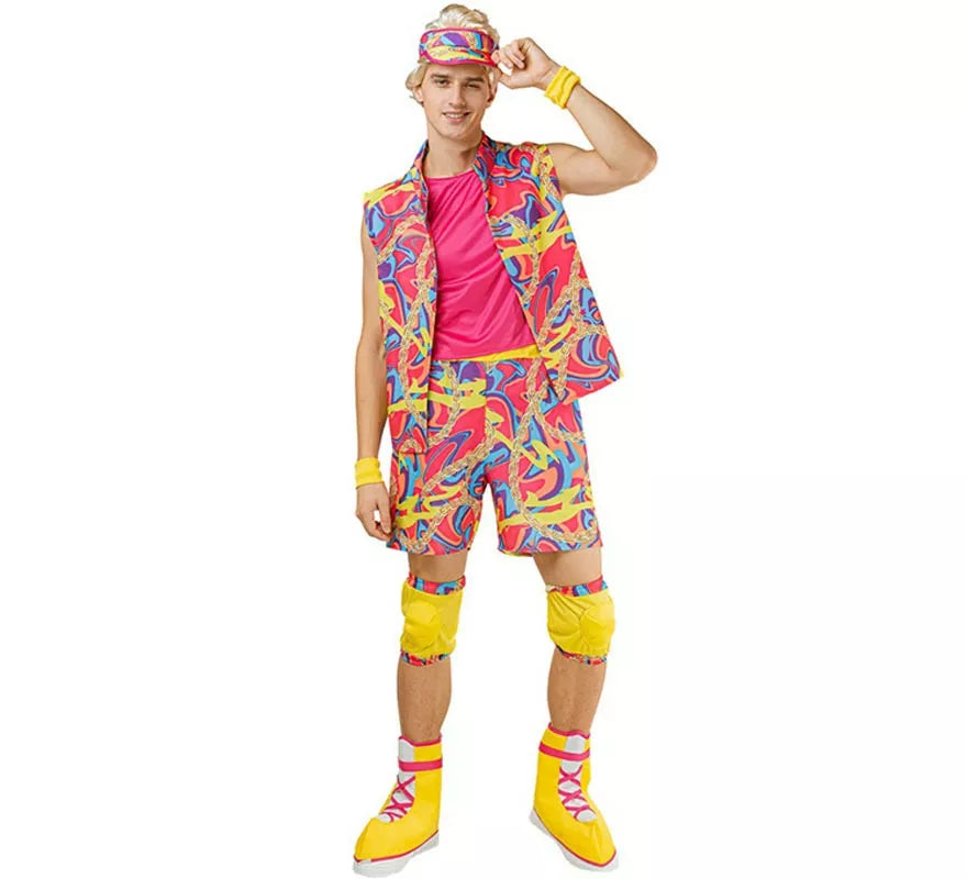 Translation missing: de.Disfraz de Patinador multicolor Muñeco Famoso para hombre