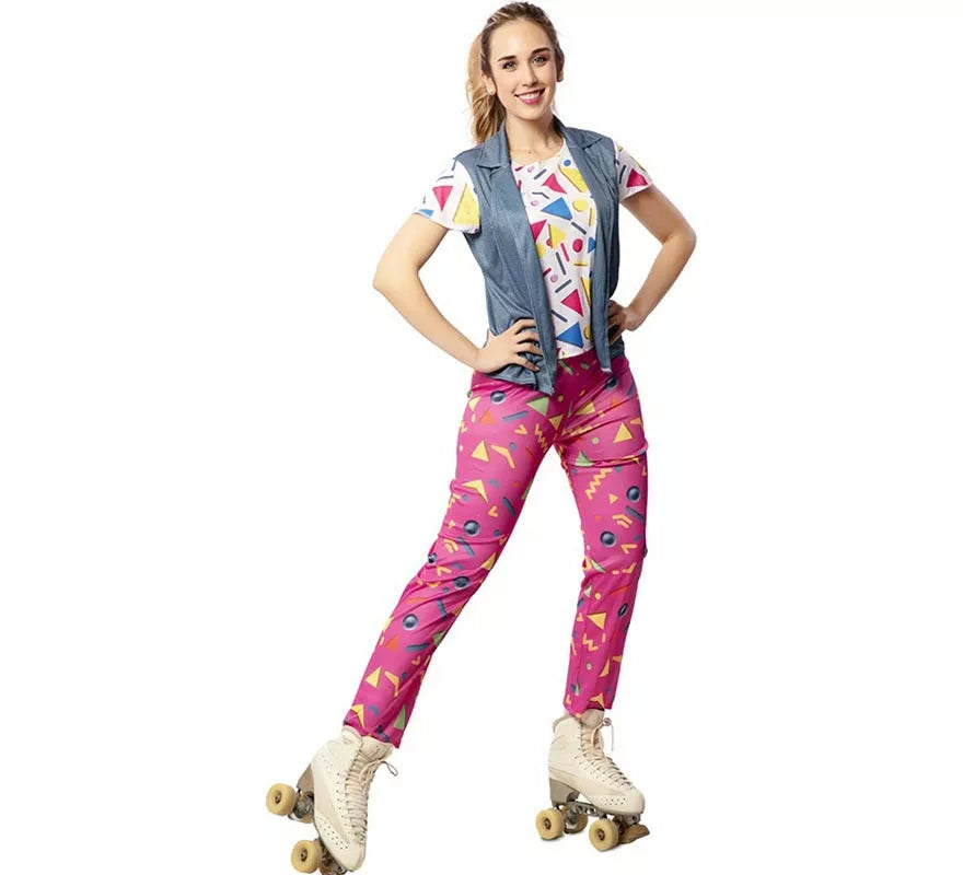 Translation missing: de.Disfraz de Patinadora de los años 90 con chaleco para mujer