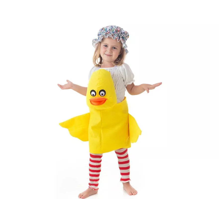 Translation missing: de.Disfraz de Patito amarillo con tirantes para niños