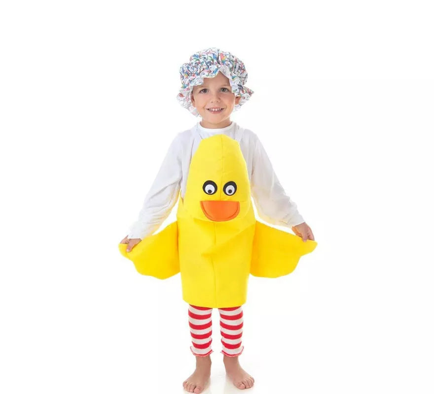 Translation missing: de.Disfraz de Patito amarillo con tirantes para niños