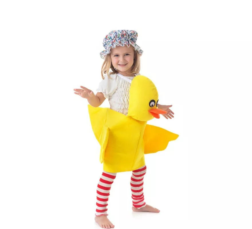 Translation missing: de.Disfraz de Patito amarillo con tirantes para niños