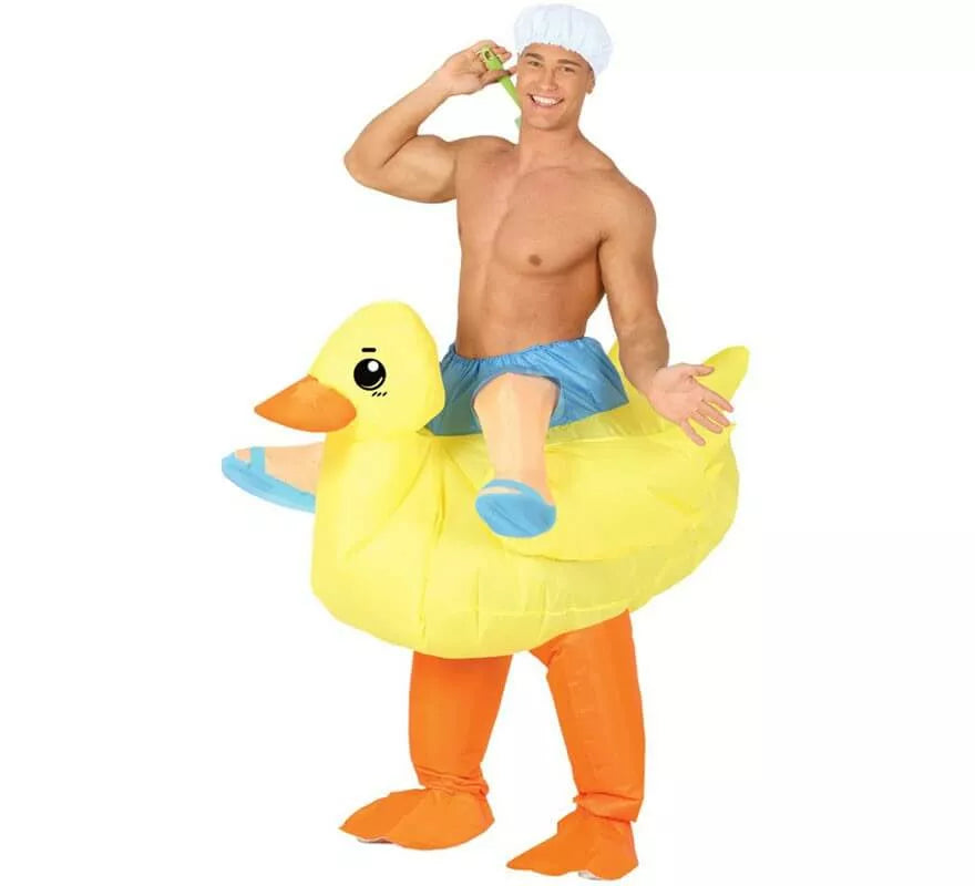 Translation missing: de.Disfraz de Patito Hinchable con Bañista para hombre