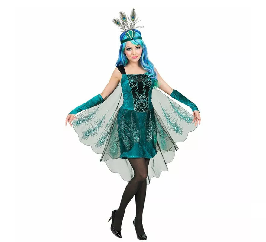 Disfraz de Pavo Real para mujer