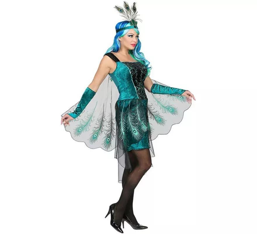 Disfraz de Pavo Real para mujer