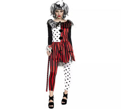 Gestreiftes Clownkostüm für Damen