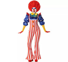 Gestreiftes Clownkostüm für Damen