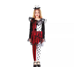 Gestreiftes Clownkostüm für Mädchen