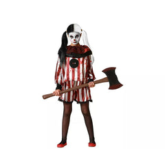 Gestreiftes Clownkostüm für Mädchen