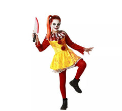 Gelbes Clownkostüm für Mädchen