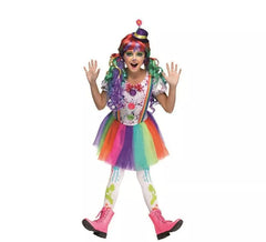 Clown Rainbow Kostüm für Mädchen