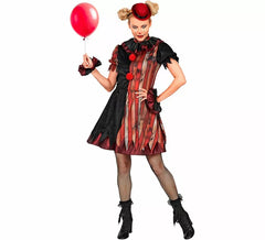 Horror-Killerclown-Kostüm für Damen