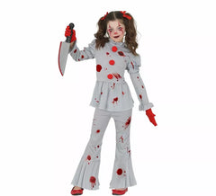 Horror-Killer-Clown-Kostüm für Mädchen