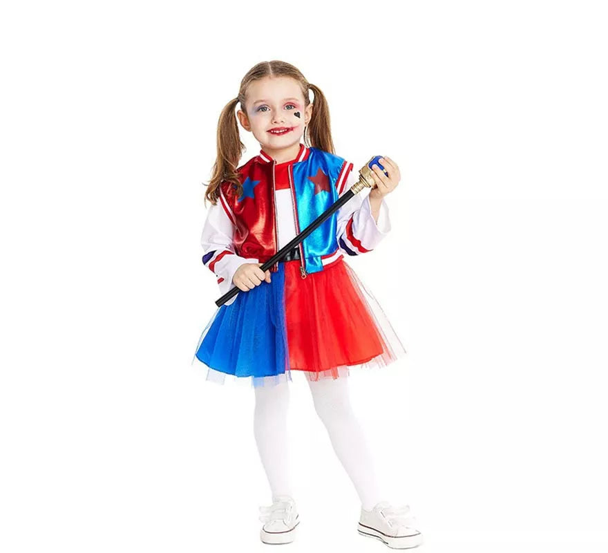 Disfraz de Payasa conflictiva con chaleco y tutú para bebé y niña