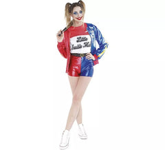 Kurzes Konflikt-Clown-Kostüm für Damen