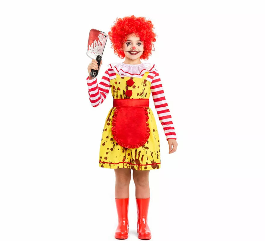 Translation missing: de.Disfraz de Payasa de Hamburguesa Sádica para niña