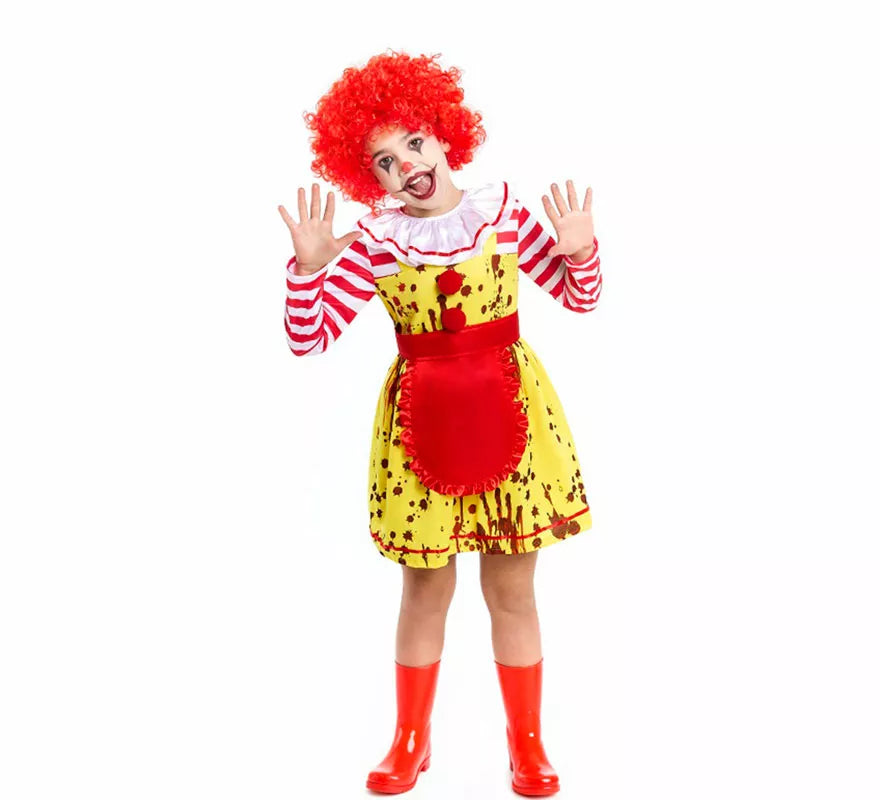 Translation missing: de.Disfraz de Payasa de Hamburguesa Sádica para niña