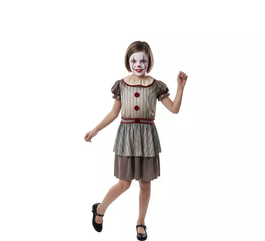 Translation missing: de.Disfraz de Payasa del Terror para niña