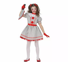 Horror-Clown-Kostüm für Mädchen