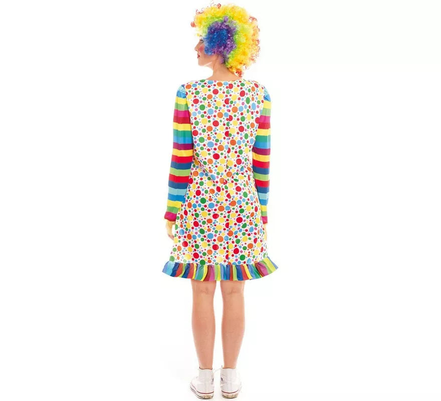 Translation missing: de.Disfraz de Payasa lunares multicolor para mujer