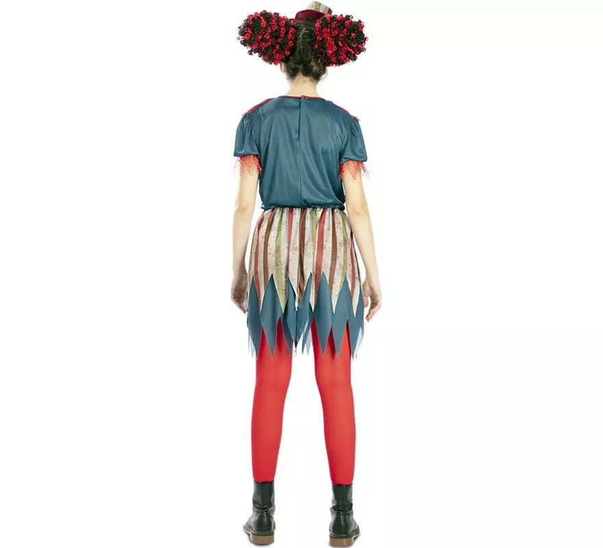 Disfraz de Payasa Macabra Vintage para mujer