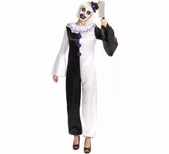 Gruseliges Clownkostüm mit Hut für Damen