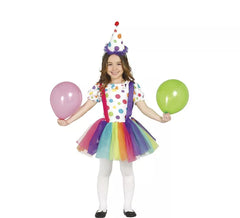 Regenbogen Clown Kostüm für Mädchen