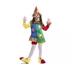 Mehrfarbenclown-Kostüm für ein Mädchen