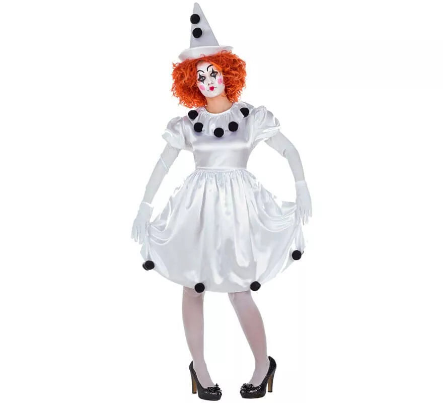 Translation missing: de.Disfraz de Payasita Pierrot para mujer