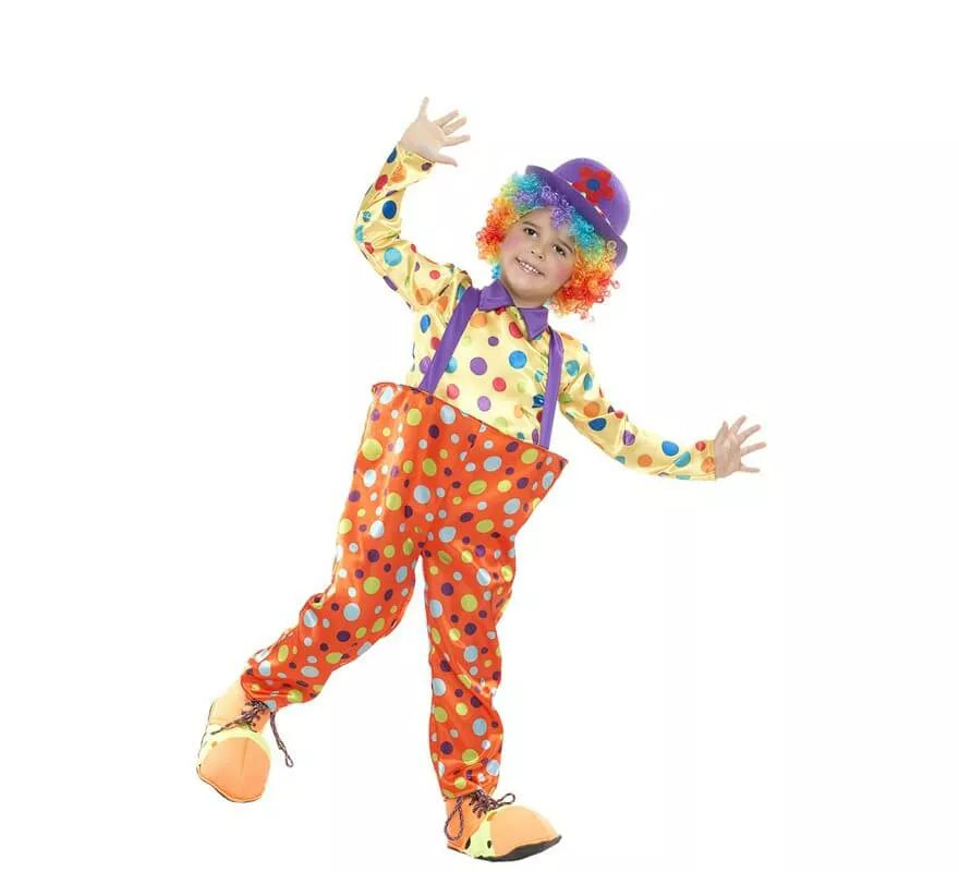 Disfraz de Payaso a lunares para niño