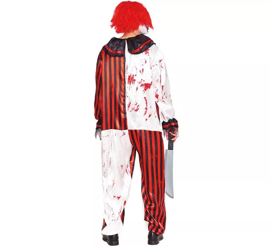 Translation missing: de.Disfraz de Payaso a Rayas con Sangre para hombre