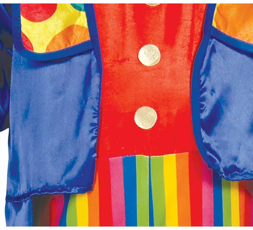 Translation missing: de.Disfraz de Payaso a rayas multicolores para niño