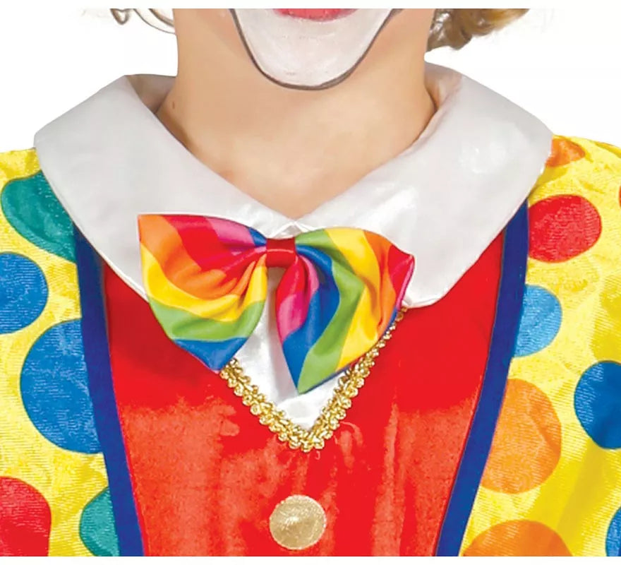 Disfraz de Payaso a rayas multicolores para niño