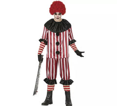 Gestreifte Clown-Kostüm für Männer
