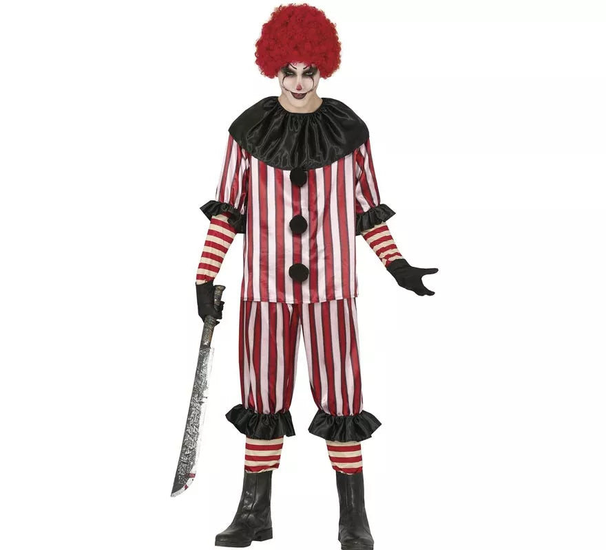 Translation missing: de.Disfraz de Payaso a Rayas para hombre