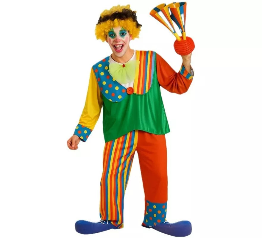 Translation missing: de.Disfraz de Payaso a Rayas para hombre