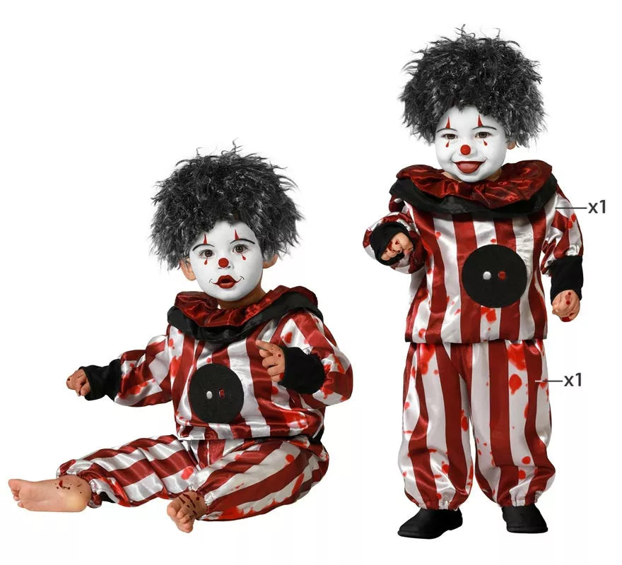 Translation missing: de.Disfraz de Payaso a rayas para niño y bebé