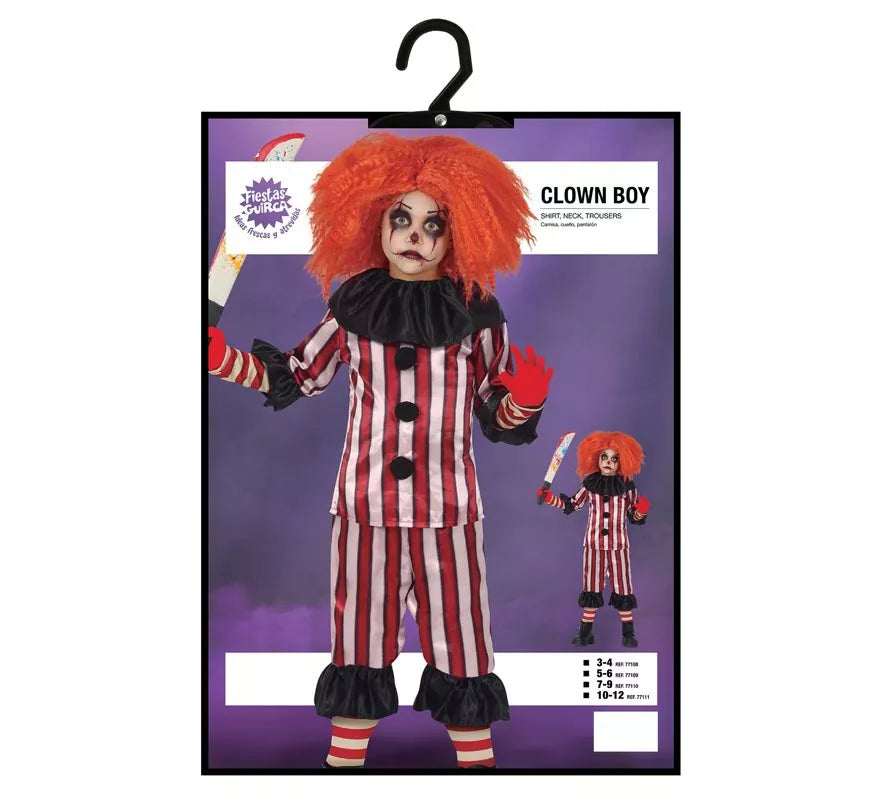 Translation missing: de.Disfraz de Payaso a Rayas para niños