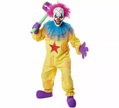 Gelbes gruseliges Killerclown-Kostüm für Herren