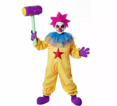 Gelbes gruseliges Killerclown-Kostüm für Jungen
