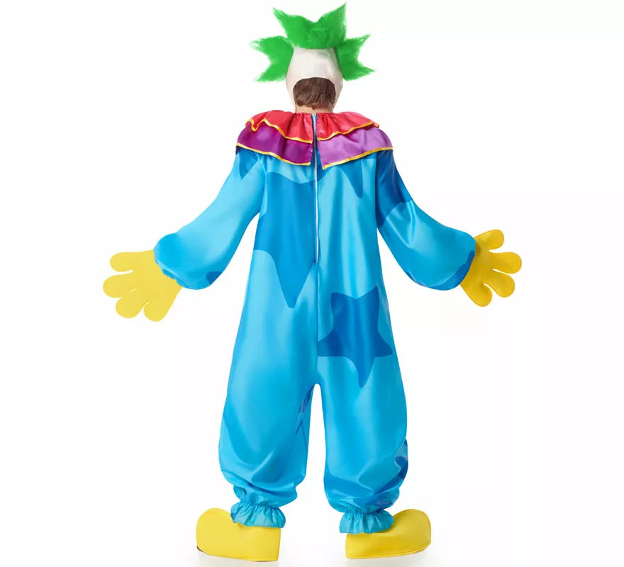 Translation missing: de.Disfraz de Payaso Asesino Aterrador azul para hombre