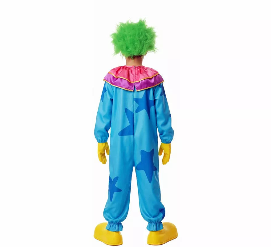 Translation missing: de.Disfraz de Payaso Asesino Aterrador azul para niño