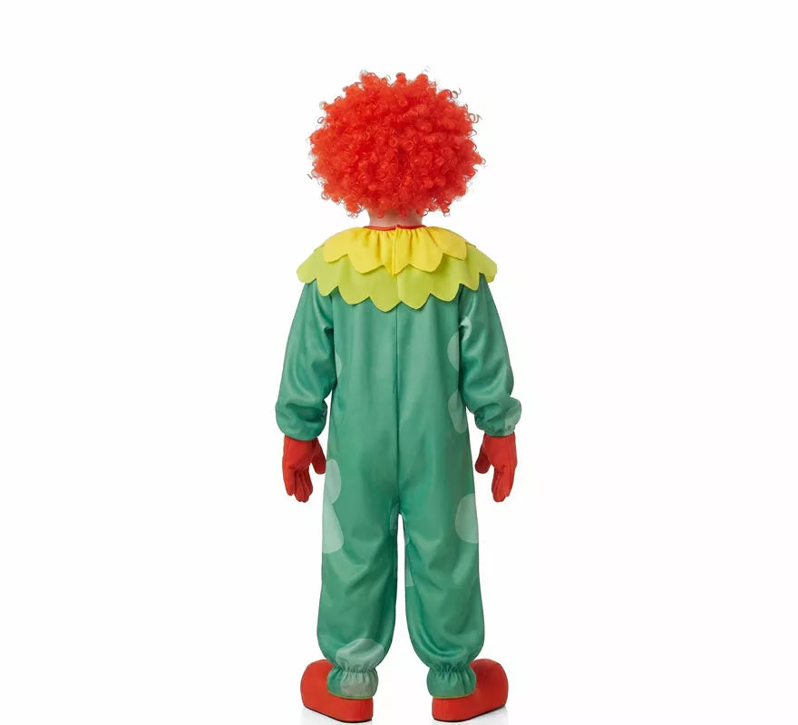 Translation missing: de.Disfraz de Payaso Asesino Aterrador verde para niño