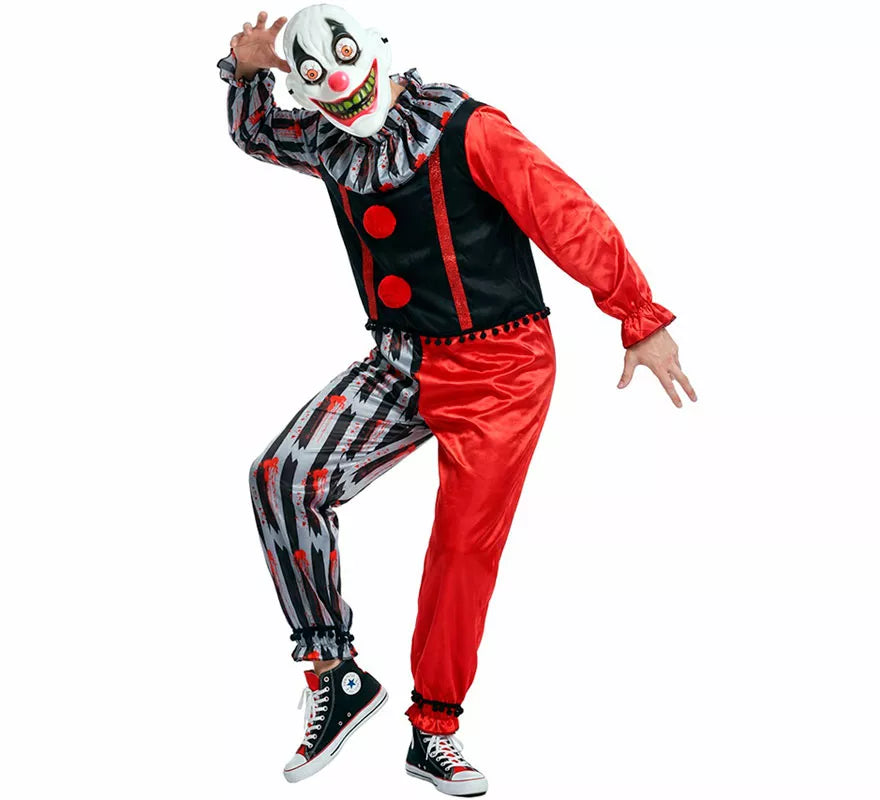 Disfraz de Payaso Asesino Loco para hombre