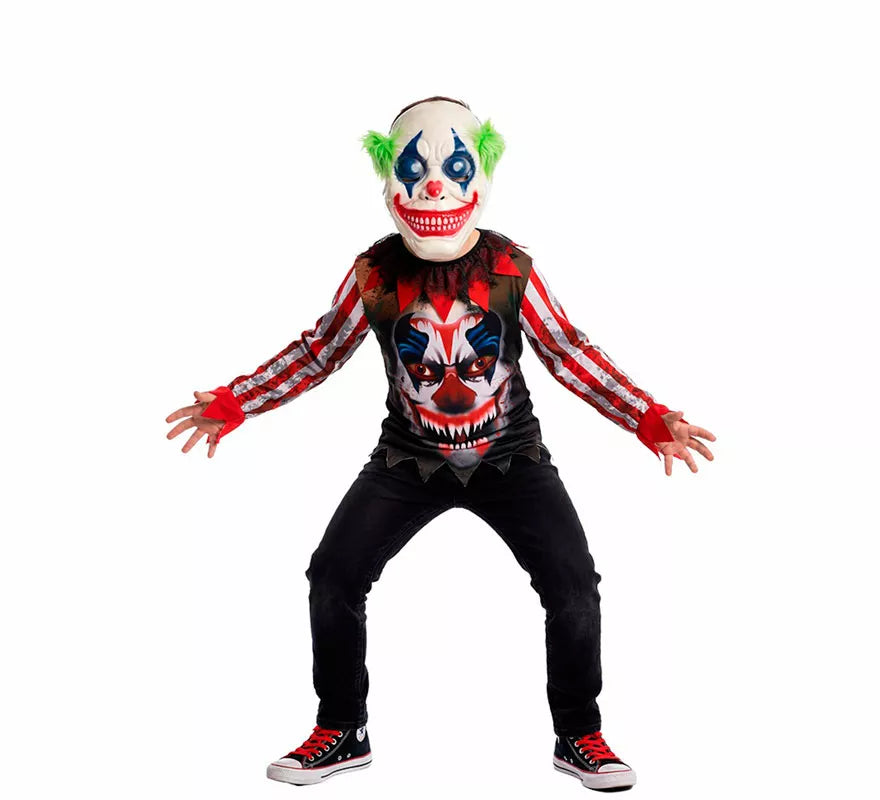 Translation missing: de.Disfraz de Payaso Asesino Sonriente para niño