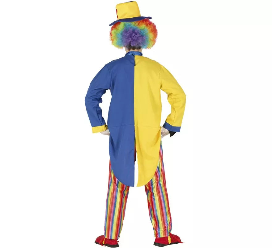 Translation missing: de.Disfraz de Payaso Azul y Amarillo para hombre