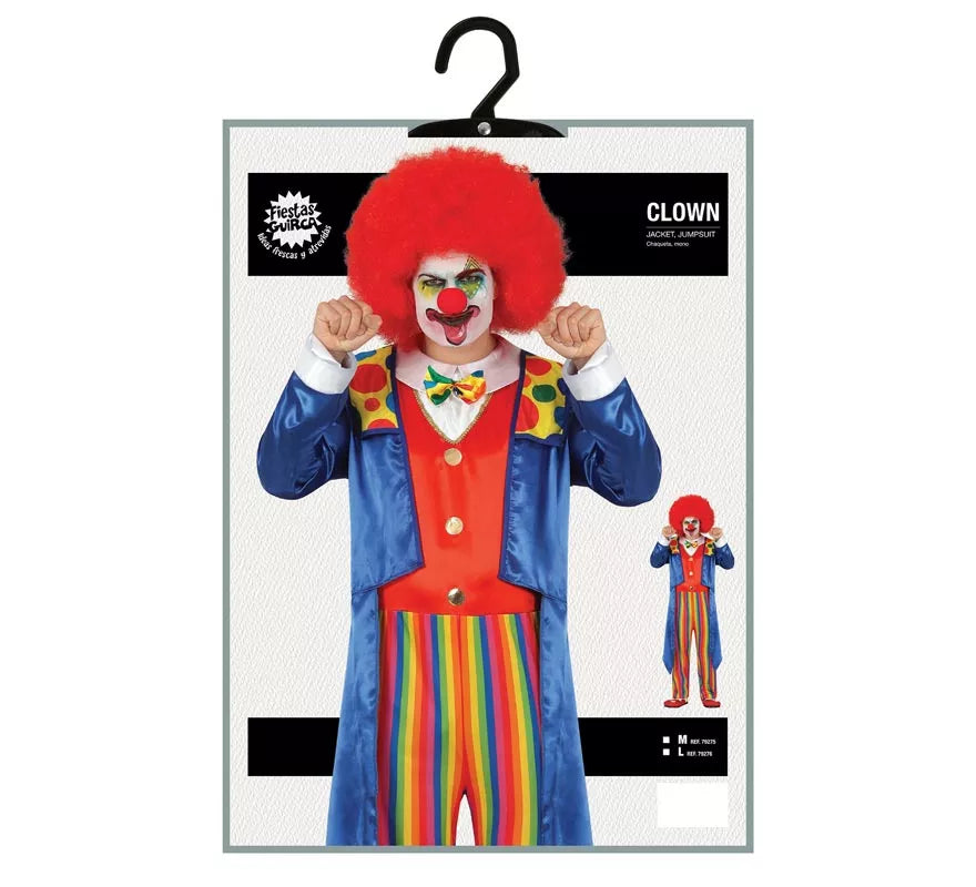 Translation missing: de.Disfraz de Payaso Chaqué Azul para hombre